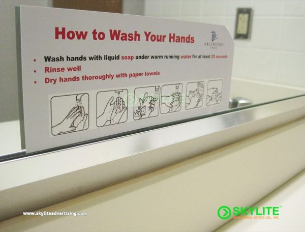 Acrylic Hand Washing Signs- How To Wash Your Hands