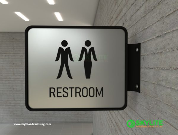 Aluminum Mens/Womens Restroom Sign- Blade Type