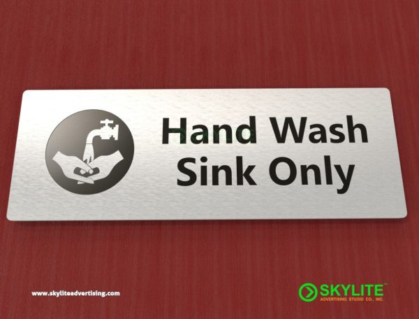 Engraved Hand Washing Signs- Hand Wash Sink Only